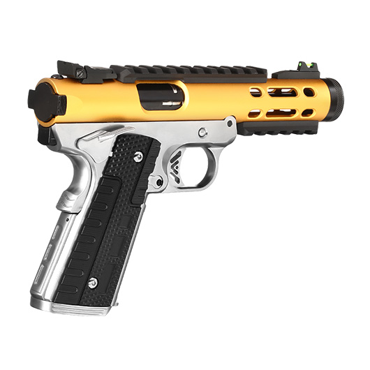 Wei-ETech Galaxy 1911 Vollmetall GBB 6mm BB Satin-Chrome / gold Bild 4