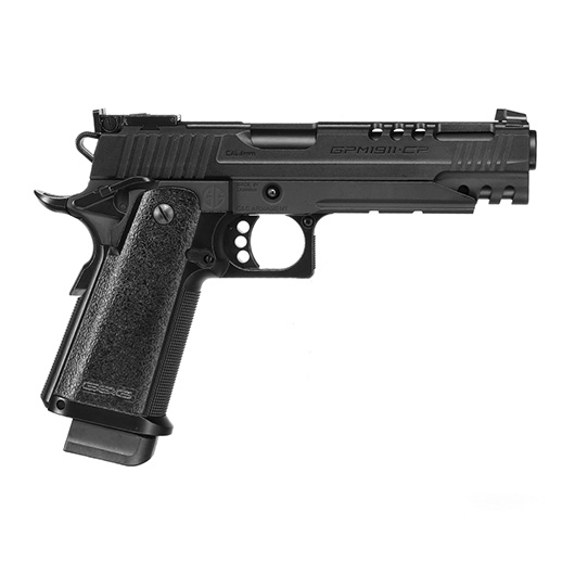 G&G GPM1911 CP Airsoftpistole Hi-Capa Metallrahmen GBB 6mm BB schwarz inkl. Pistolenkoffer Bild 3
