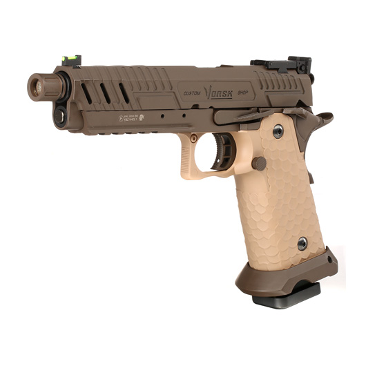 Vorsk Airsoft Hi-Capa 5.1 Vengeance Vollmetall GBB 6mm BB Tan / Bronze