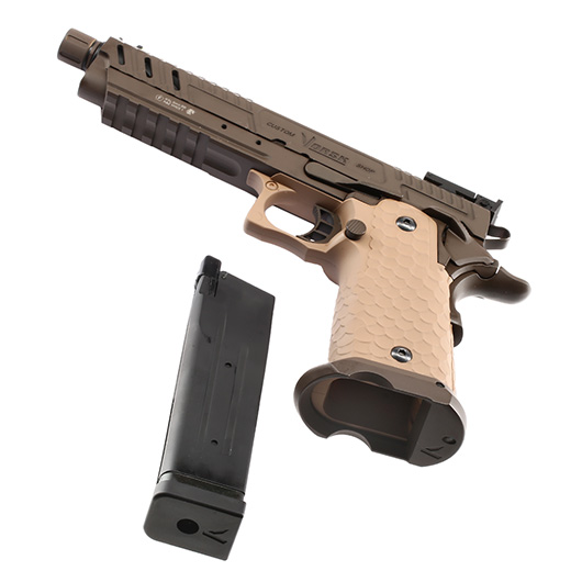 Vorsk Airsoft Hi-Capa 5.1 Vengeance Vollmetall GBB 6mm BB Tan / Bronze Bild 6