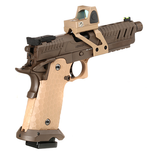 Vorsk Airsoft Hi-Capa 5.1 Vengeance mit HD5141 LPZ Vollmetall GBB 6mm BB Tan / Bronze Bild 4