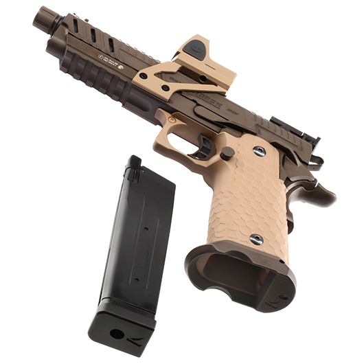 Vorsk Airsoft Hi-Capa 5.1 Vengeance mit HD5141 LPZ Vollmetall GBB 6mm BB Tan / Bronze Bild 6