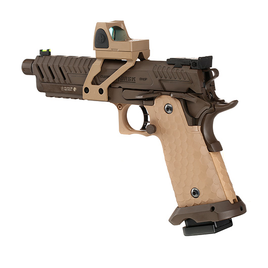 Vorsk Airsoft Hi-Capa 5.1 Vengeance mit HD5141 LPZ Vollmetall GBB 6mm BB Tan / Bronze Bild 8