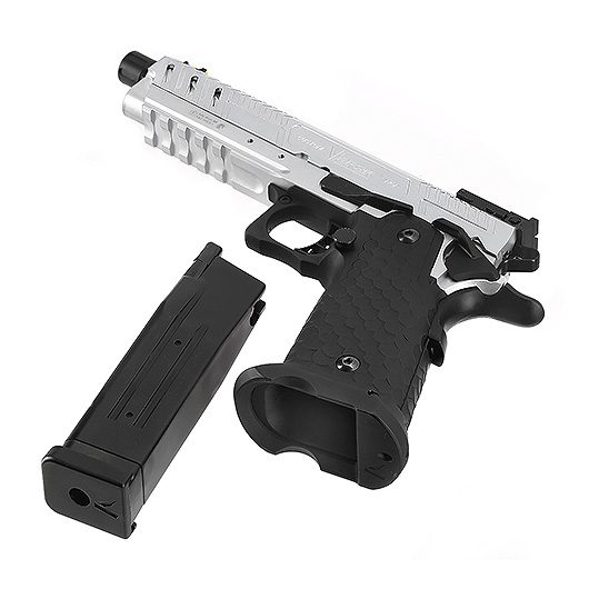 Vorsk Airsoft Hi-Capa 5.1 Vengeance Vollmetall GBB 6mm BB schwarz / silber Bild 6