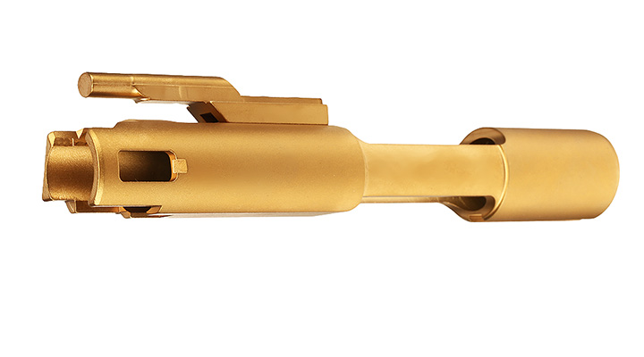 RA-Tech CNC Stahl Bolt-Carrier ohne Nozzle Set Titanium-Gold f. GHK M4 / M16 GBB Serie