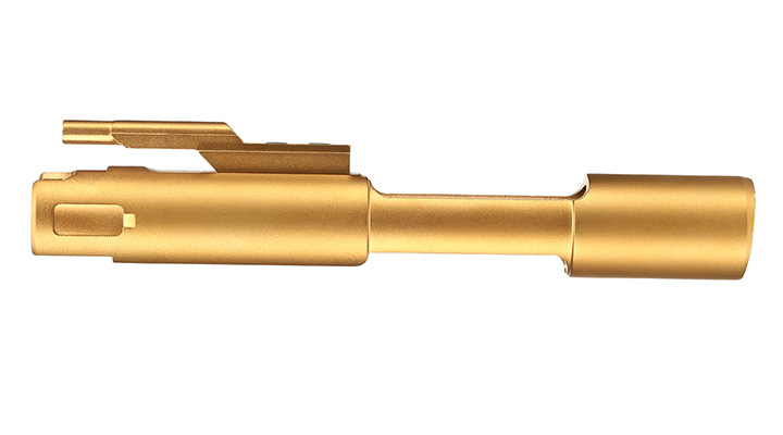 RA-Tech CNC Stahl Bolt-Carrier ohne Nozzle Set Titanium-Gold f. GHK M4 / M16 GBB Serie Bild 1
