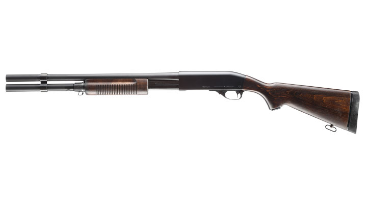 Maruzen M870 Extension Custom Pump Action Gas Shotgun mit Hlsenauswurf 6mm BB Echtholz Bild 1