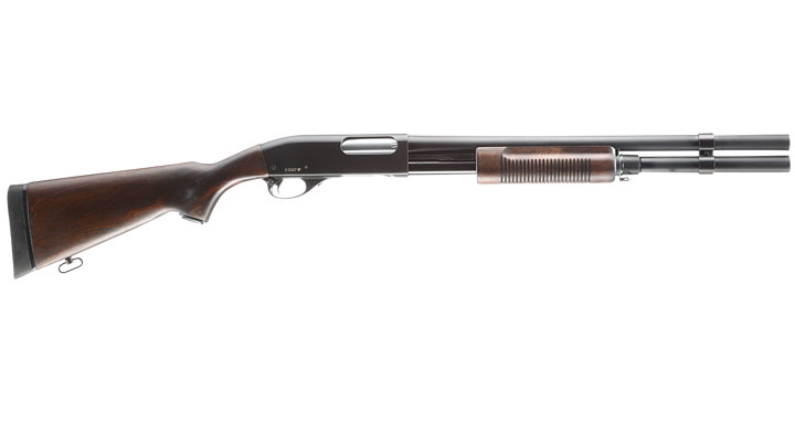 Maruzen M870 Extension Custom Pump Action Gas Shotgun mit Hlsenauswurf 6mm BB Echtholz Bild 2