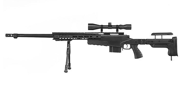 Well MB4419-3D Mk13 Mod 7 Snipergewehr inkl. Zweibein / Zielfernrohr Springer 6mm BB schwarz Bild 1