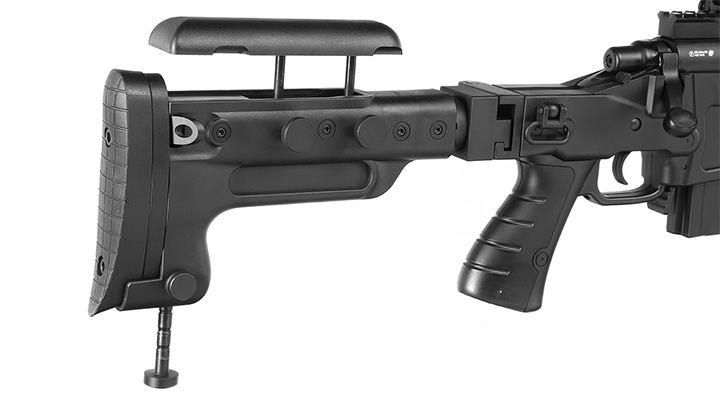 Ersatzteilset Well MB4419-3D Mk13 Mod 7 Snipergewehr inkl. Zweibein / Zielfernrohr Springer 6mm BB schwarz Bild 10