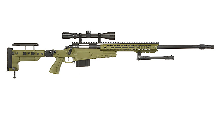 Well MB4419-3D Mk13 Mod 7 Snipergewehr inkl. Zweibein / Zielfernrohr Springer 6mm BB oliv Bild 2