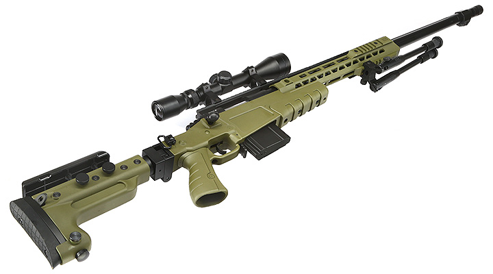 Well MB4419-3D Mk13 Mod 7 Snipergewehr inkl. Zweibein / Zielfernrohr Springer 6mm BB oliv Bild 4