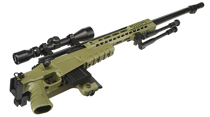 Well MB4419-3D Mk13 Mod 7 Snipergewehr inkl. Zweibein / Zielfernrohr Springer 6mm BB oliv Bild 5