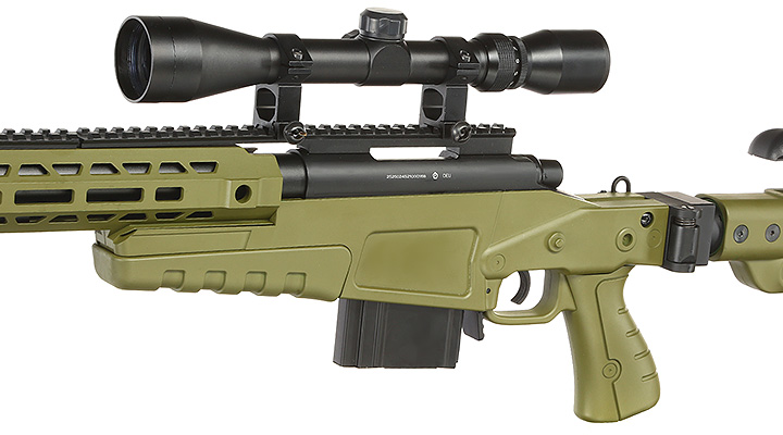 Well MB4419-3D Mk13 Mod 7 Snipergewehr inkl. Zweibein / Zielfernrohr Springer 6mm BB oliv Bild 7