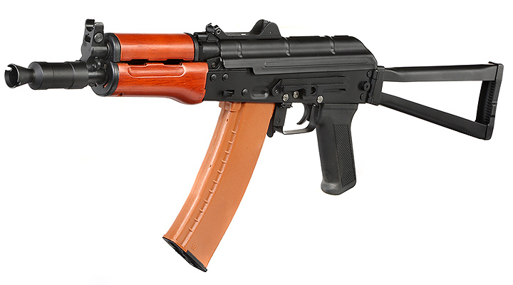 Versandrcklufer Double Bell AKS-74UN Professional Line Vollmetall S-AEG 6mm BB schwarz - Echtholz