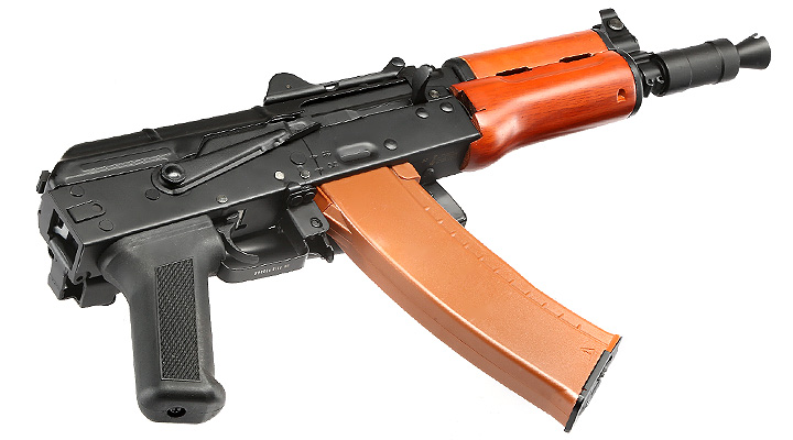 Double Bell AKS-74UN Professional Line Vollmetall S-AEG 6mm BB schwarz - Echtholz Bild 4