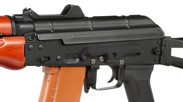 Double Bell AKS-74UN Professional Line Vollmetall S-AEG 6mm BB schwarz - Echtholz Bild 7