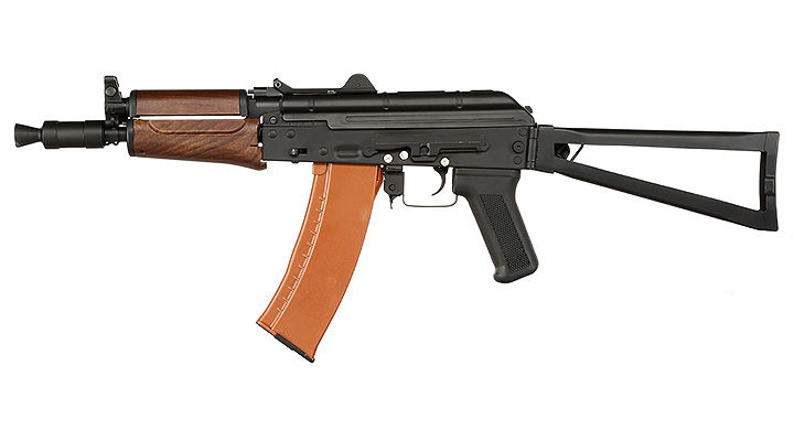 Double Bell AKS-74UN Professional Line Vollmetall S-AEG 6mm BB schwarz - Holzoptik Bild 1