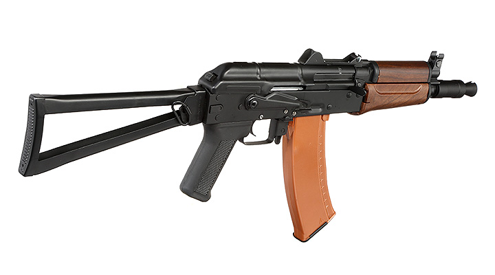 Double Bell AKS-74UN Professional Line Vollmetall S-AEG 6mm BB schwarz - Holzoptik Bild 3