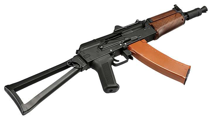 Double Bell AKS-74UN Professional Line Vollmetall S-AEG 6mm BB schwarz - Holzoptik Bild 5
