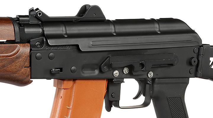 Double Bell AKS-74UN Professional Line Vollmetall S-AEG 6mm BB schwarz - Holzoptik Bild 7