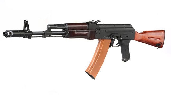 Double Bell AK-74N Professional Line Vollmetall S-AEG 6mm BB schwarz - Echtholz