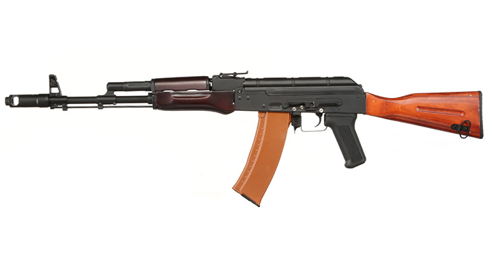 Double Bell AK-74N Professional Line Vollmetall S-AEG 6mm BB schwarz - Echtholz Bild 1