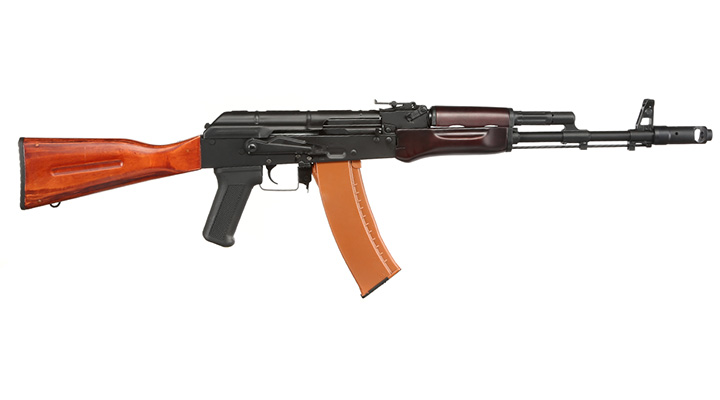 Double Bell AK-74N Professional Line Vollmetall S-AEG 6mm BB schwarz - Echtholz Bild 2