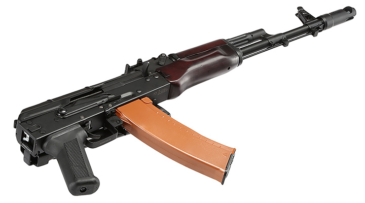 Double Bell AKS-74N Professional Line Vollmetall S-AEG 6mm BB schwarz - Echtholz Bild 4