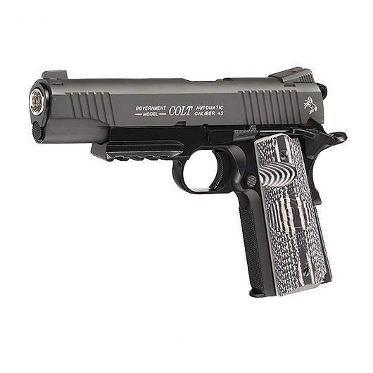 Cybergun Colt 1911 Combat Unit Vollmetall CO2 BlowBack 6mm BB grau / schwarz