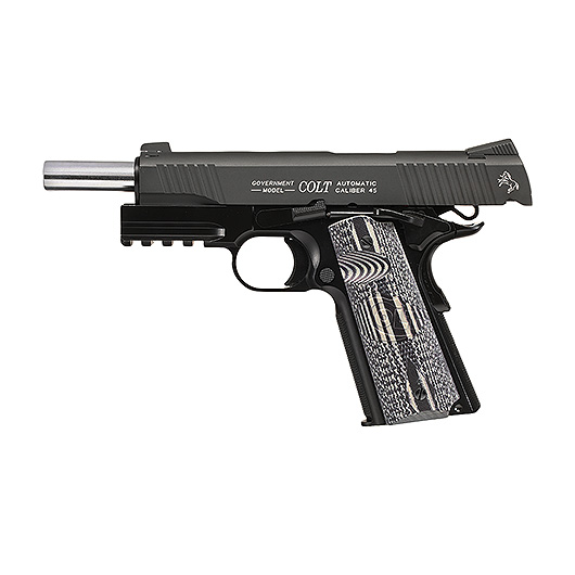 Cybergun Colt 1911 Combat Unit Vollmetall CO2 BlowBack 6mm BB grau / schwarz Bild 2