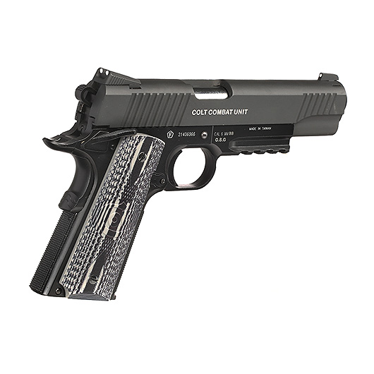 Cybergun Colt 1911 Combat Unit Vollmetall CO2 BlowBack 6mm BB grau / schwarz Bild 4