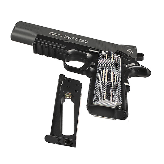 Cybergun Colt 1911 Combat Unit Vollmetall CO2 BlowBack 6mm BB grau / schwarz Bild 6