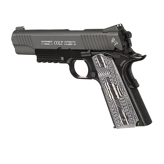 Cybergun Colt 1911 Combat Unit Vollmetall CO2 BlowBack 6mm BB grau / schwarz Bild 8