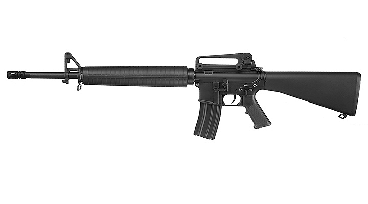 E&C M16A3 Rifle Vollmetall QD-1.5 Gearbox S-AEG 6mm BB schwarz Bild 1