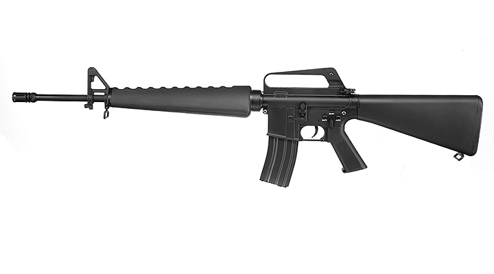 E&C M16A1 Rifle Vollmetall QD-1.5 Gearbox S-AEG 6mm BB schwarz Bild 1