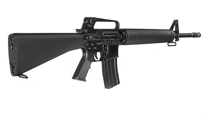 E&C M16A2 Rifle Vollmetall QD-1.5 Gearbox S-AEG 6mm BB schwarz Bild 3