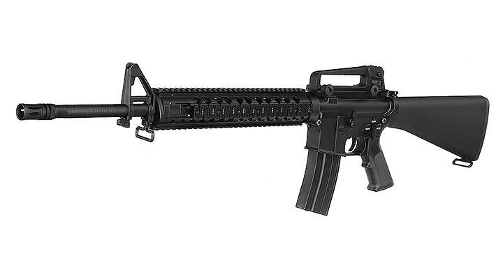 E&C M16A4 Rifle Vollmetall QD-1.5 Gearbox S-AEG 6mm BB schwarz