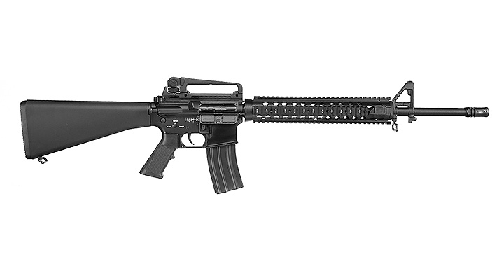 E&C M16A4 Rifle Vollmetall QD-1.5 Gearbox S-AEG 6mm BB schwarz Bild 2