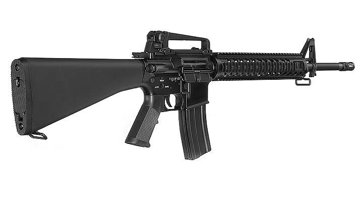 E&C M16A4 Rifle Vollmetall QD-1.5 Gearbox S-AEG 6mm BB schwarz Bild 3