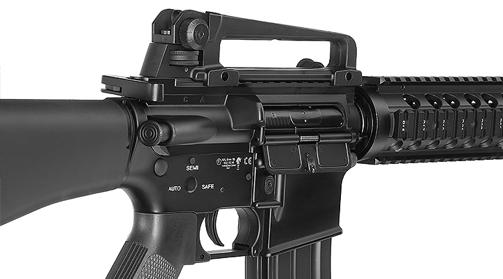 E&C M16A4 Rifle Vollmetall QD-1.5 Gearbox S-AEG 6mm BB schwarz Bild 7