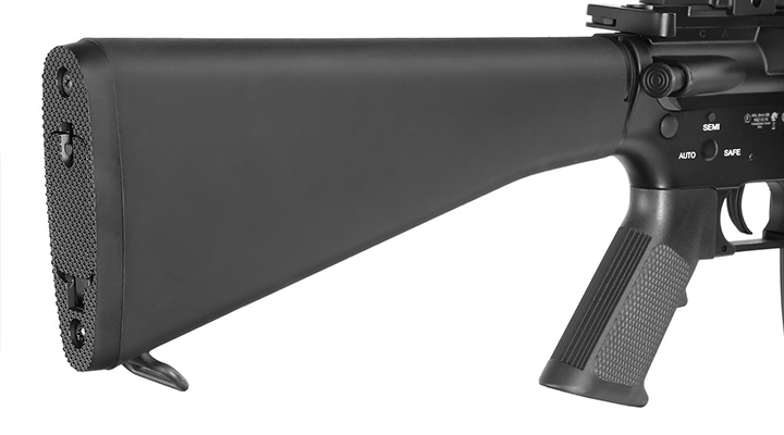 E&C M16A4 Rifle Vollmetall QD-1.5 Gearbox S-AEG 6mm BB schwarz Bild 8