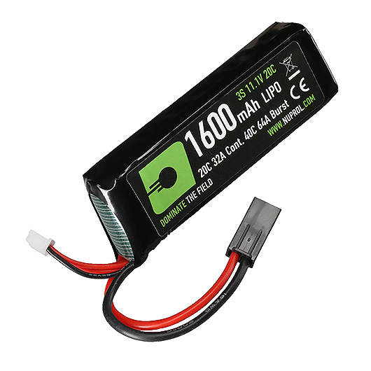 Nuprol Power Series LiPo Akku 11,1V 1600mAh 20C / 40C Small-Type m. Mini-Tam Anschluss Bild 2