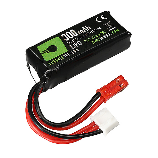 Nuprol Power Series LiPo Akku 7,4V 300mAh 35C / 70C f. Airsoftmodelle mit HPA-Systeme