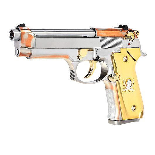 Socom Gear M92F Calico Jack Vollmetall GBB 6mm BB Gold-Chrome Finish