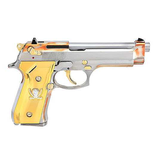 Socom Gear M92F Calico Jack Vollmetall GBB 6mm BB Gold-Chrome Finish Bild 3