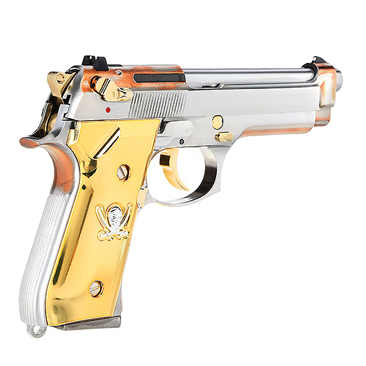 Socom Gear M92F Calico Jack Vollmetall GBB 6mm BB Gold-Chrome Finish Bild 4