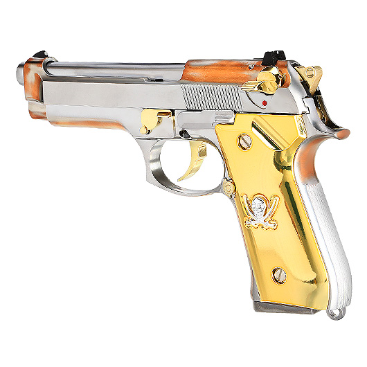Socom Gear M92F Calico Jack Vollmetall GBB 6mm BB Gold-Chrome Finish Bild 7
