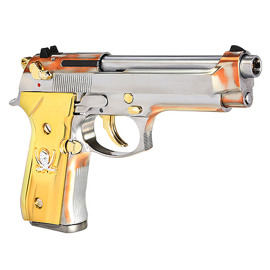 Socom Gear M92F Calico Jack Vollmetall GBB 6mm BB Gold-Chrome Finish Bild 8