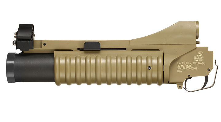 Cybergun Colt M203 40mm Granatwerfer Polymer-Version (3in1) Dark Earth - Short Version Bild 1
